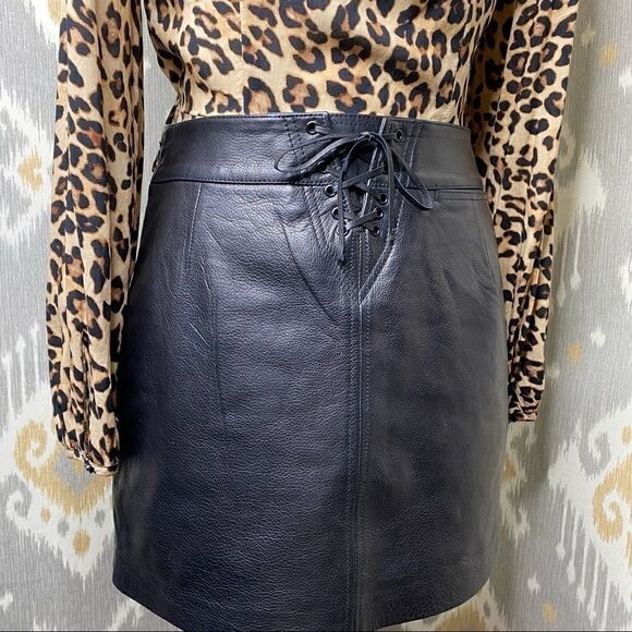 Ralph Lauren Black Lambskin Sailor Mini Skirt - Picture 15 of 16